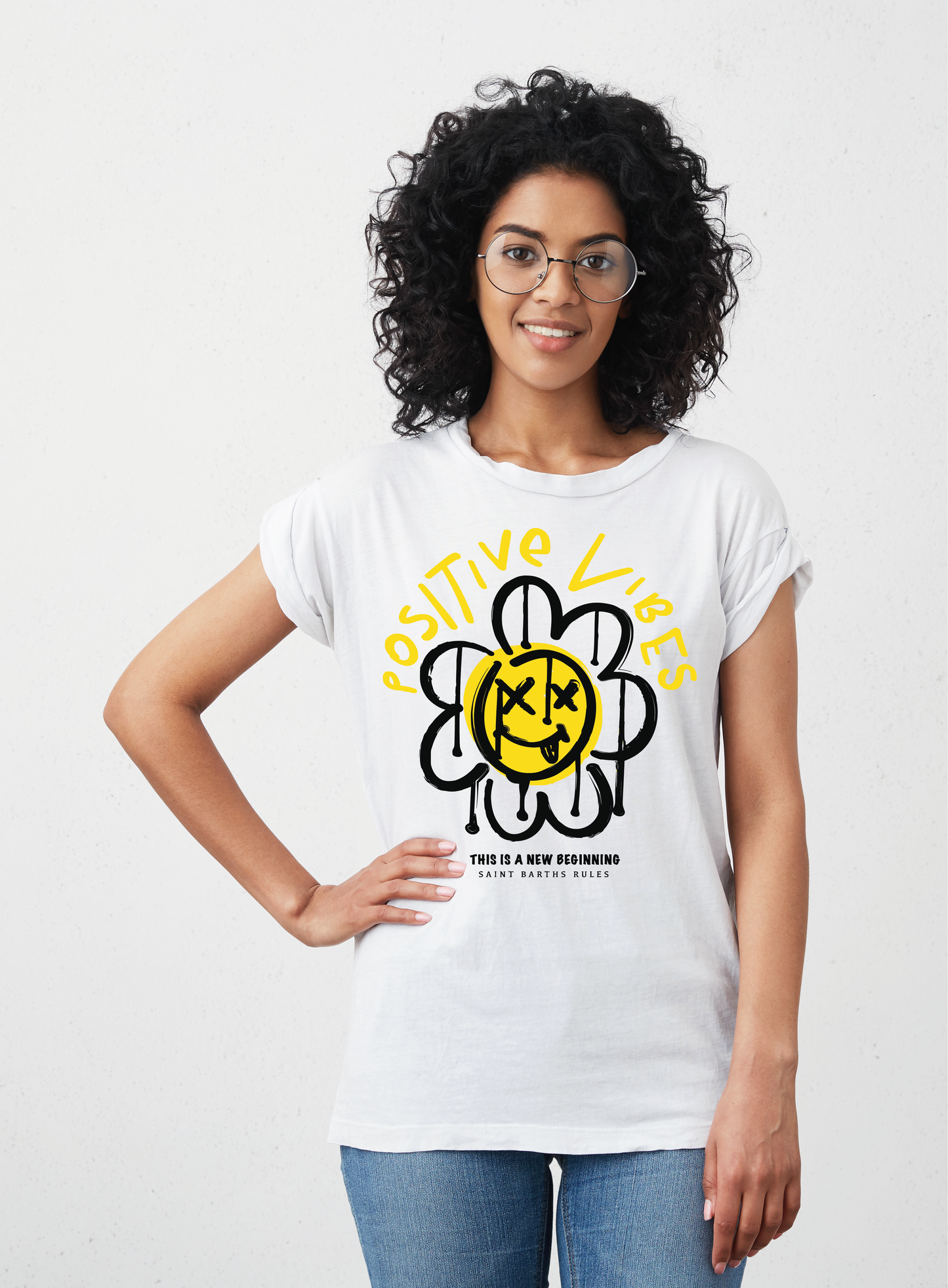 T-shirts personnalisés : Positive Vibes 🌼